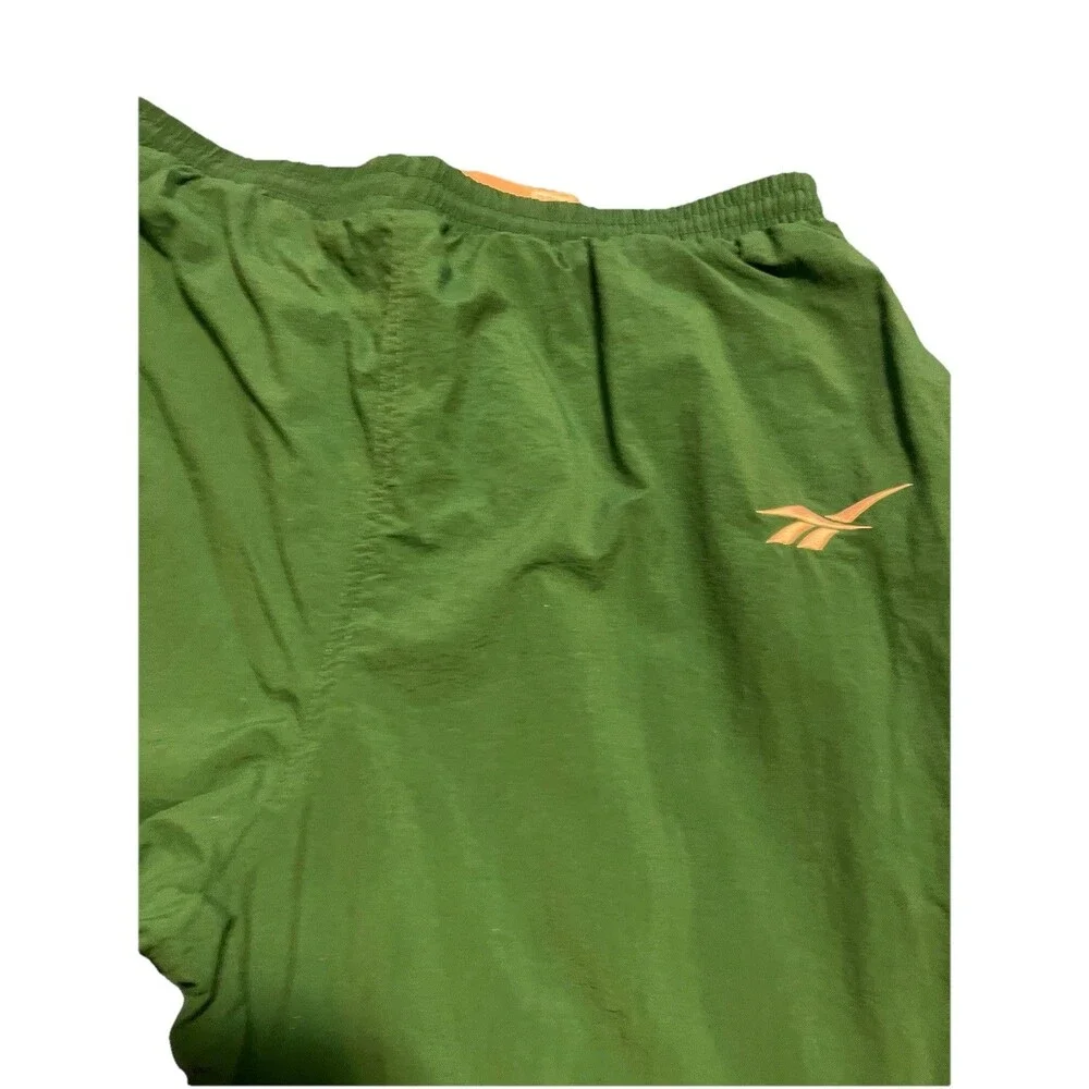 Vtg 90s REEBOK Vector Tracksuit Set XL Green White Windbreaker Jacket Pants
